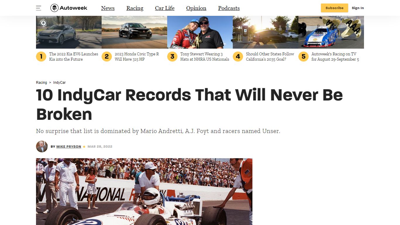 10 IndyCar Records That Will Never Be Broken - Autoweek